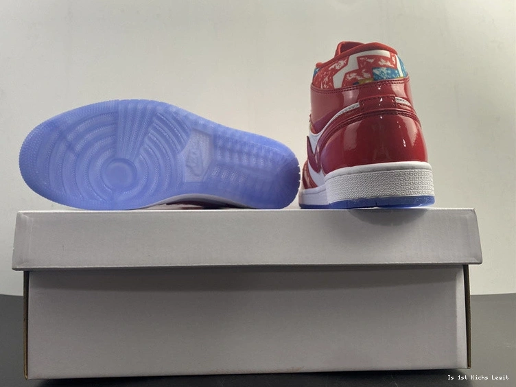 DC7294-600 Jordan Air Mid 1 Patent Red 0305